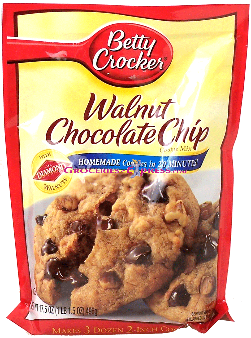 Betty Crocker  walnut chocolate chip cookie mix, makes 3 dozen 2-inch cookies Full-Size Picture